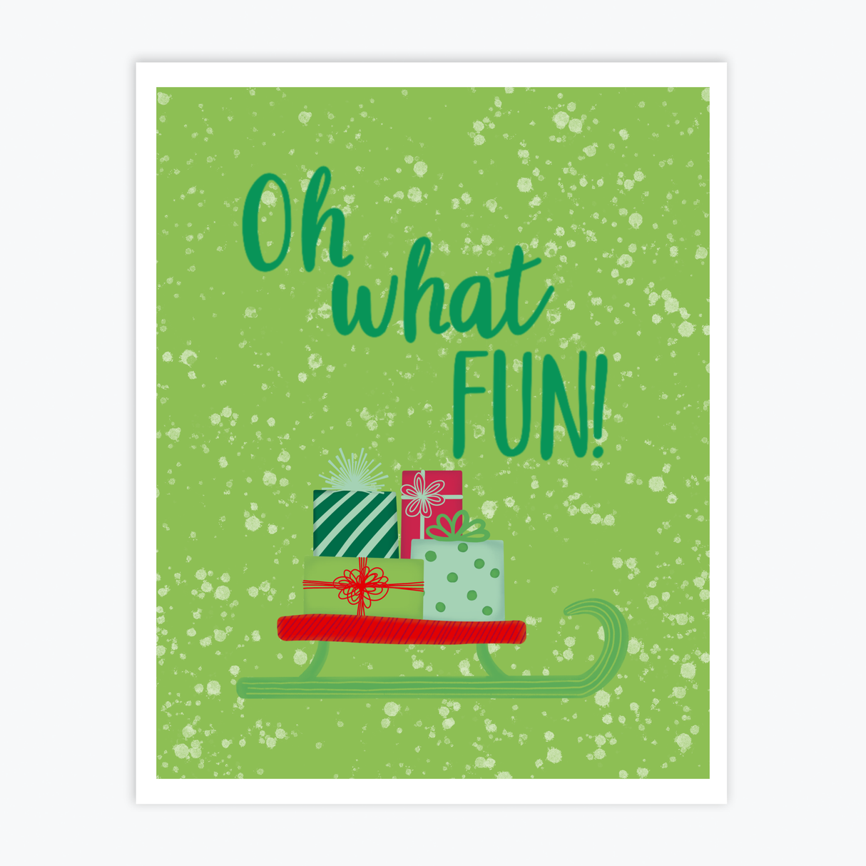 Art Print - Oh What Fun Ornament