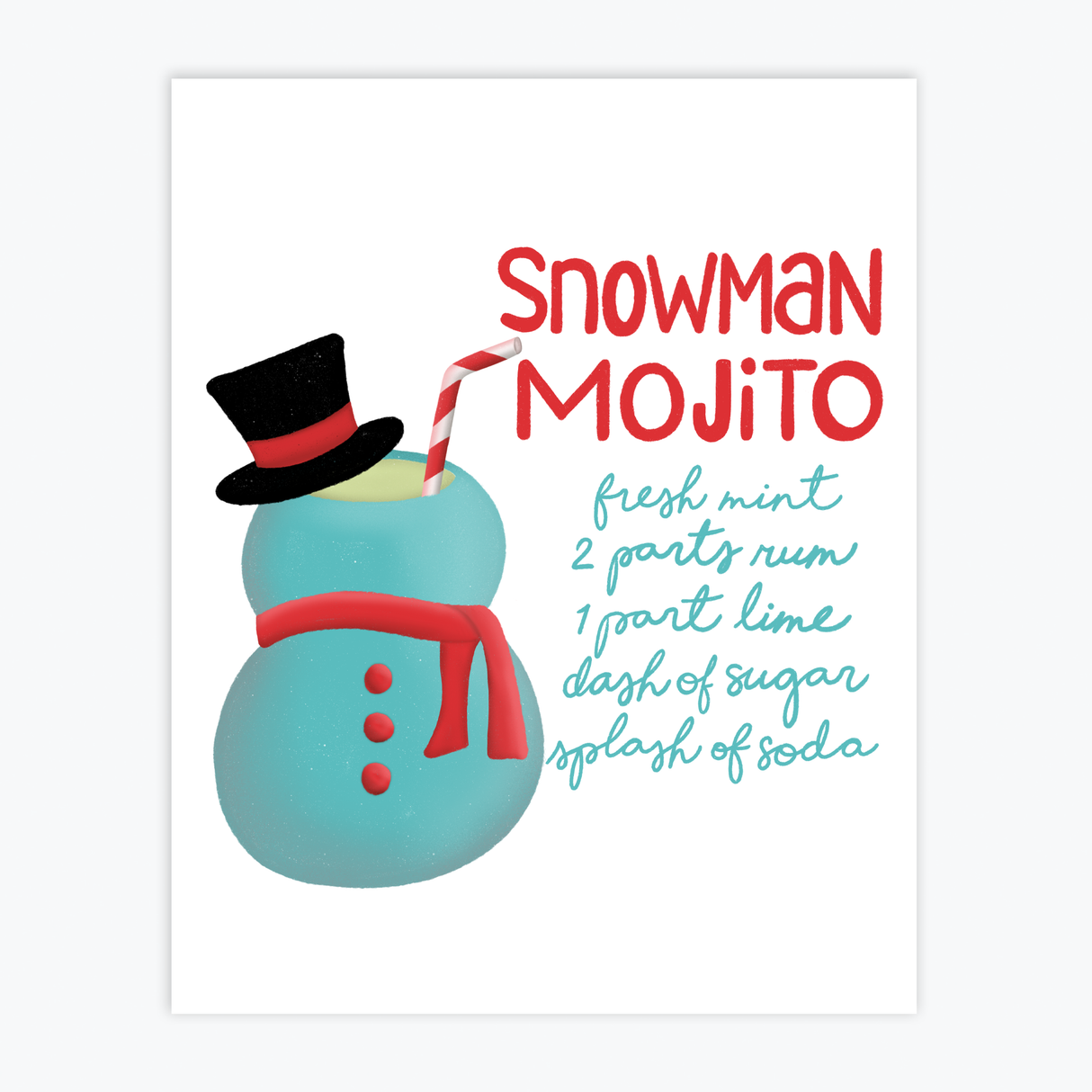 Art Print - Snowman Mojito