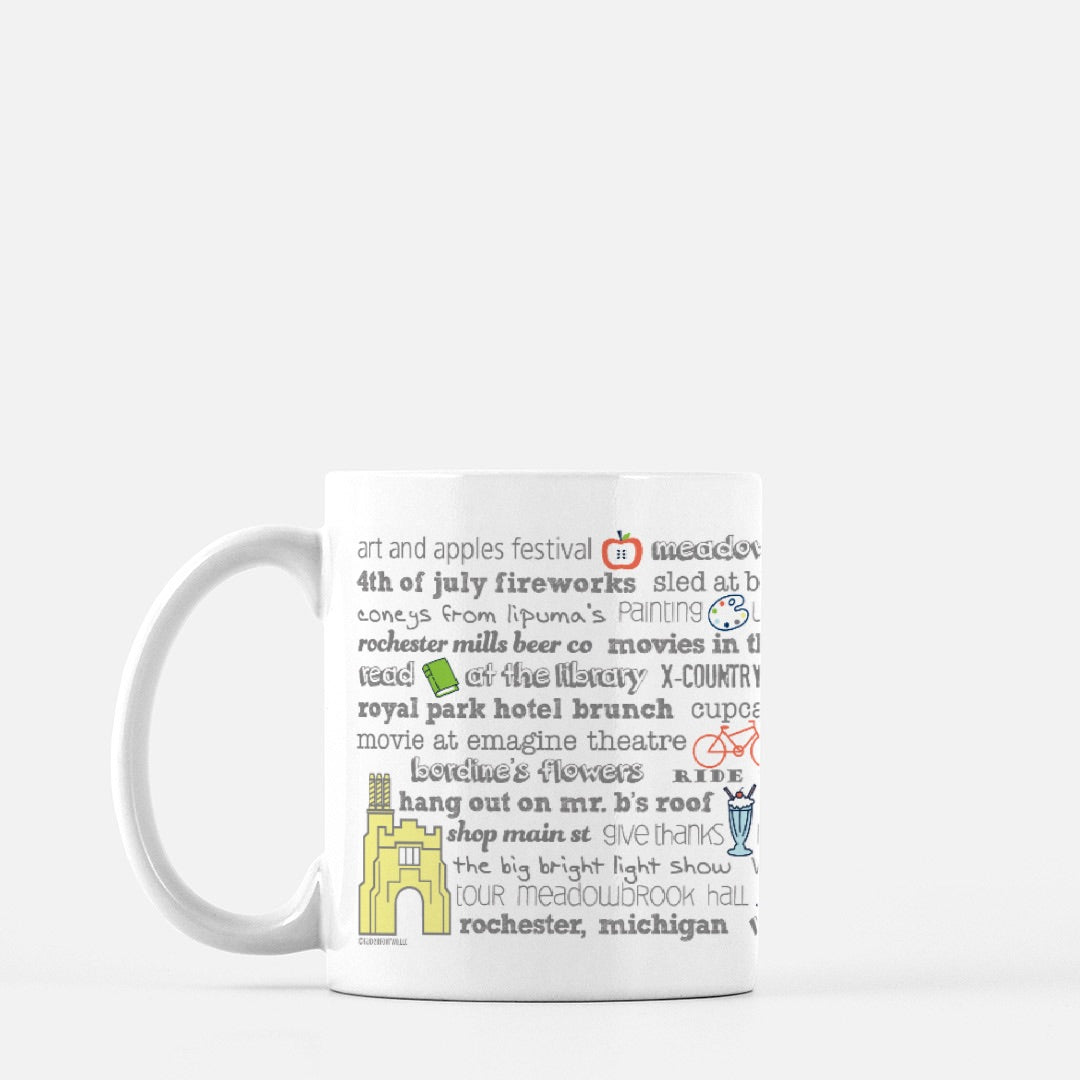 Mug - 11oz Rochester, MI Bucket List