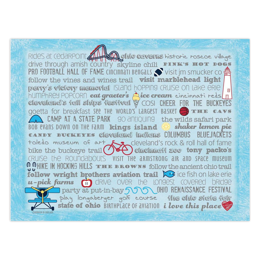 Notecards - Set of 10 Ohio Bucket List