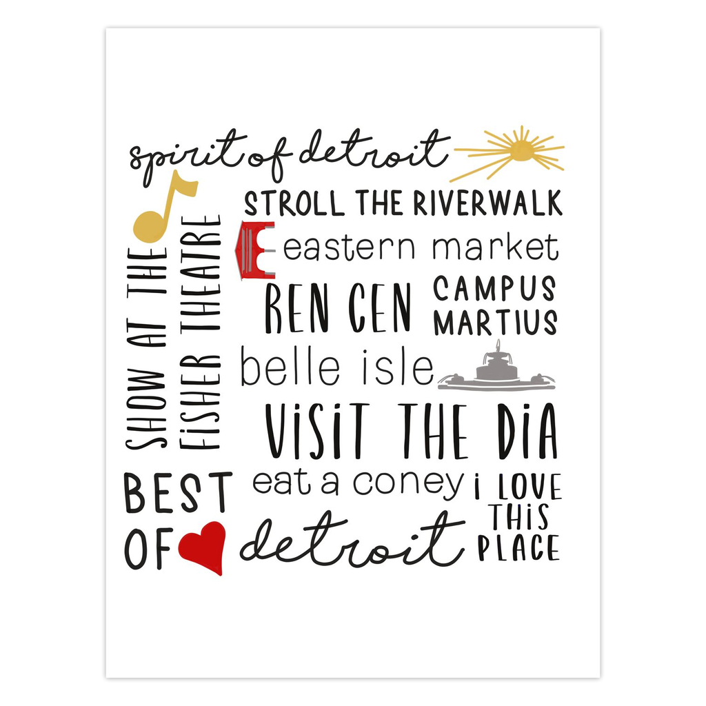 Notecards - Set of 10 Best of Detroit