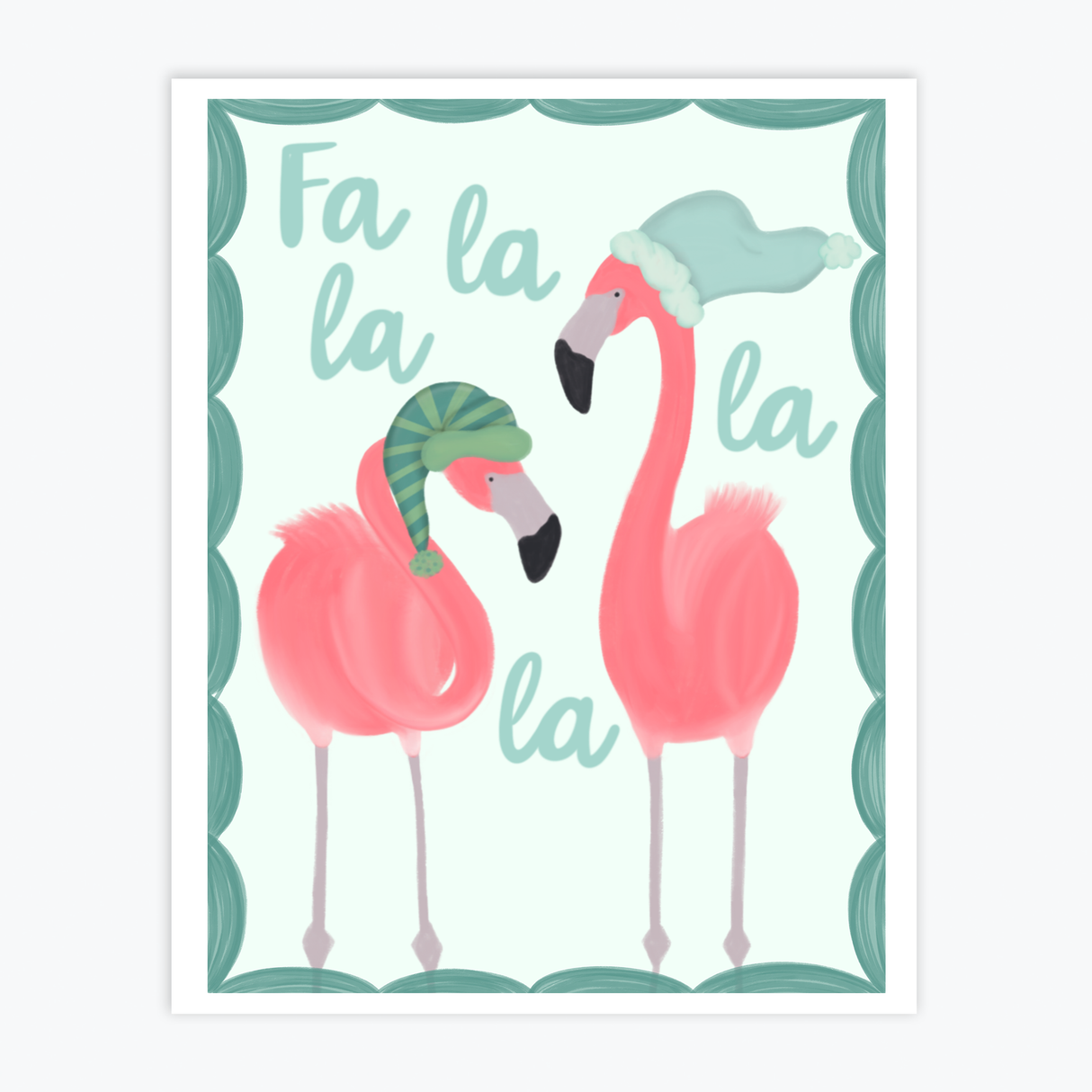 Art Print - Fa La Flamingos