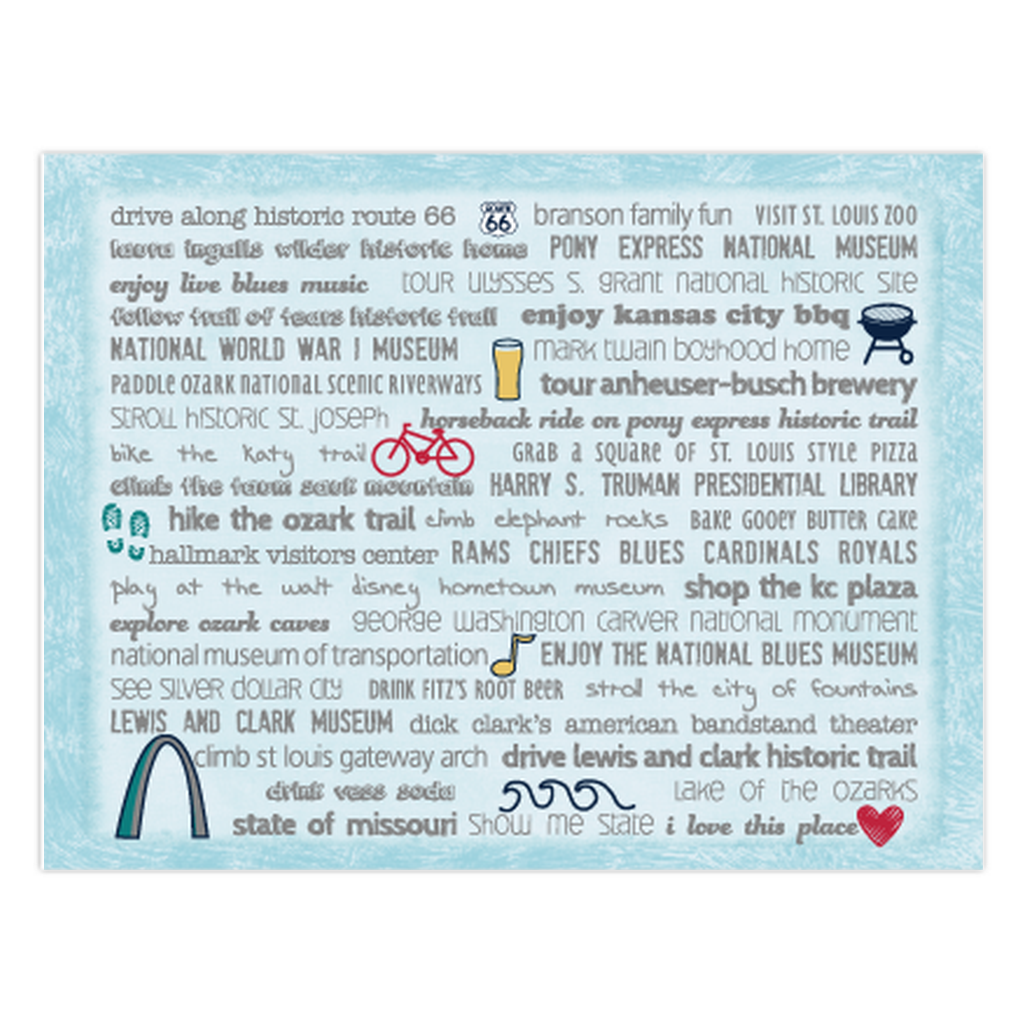 Notecards - Set of 10 Missouri Bucket List