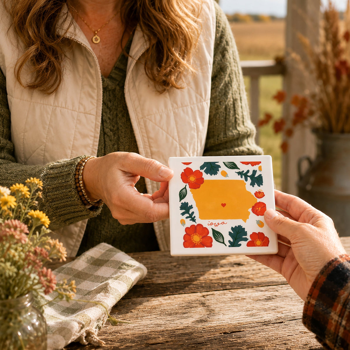 Iowa - Ceramic Coaster