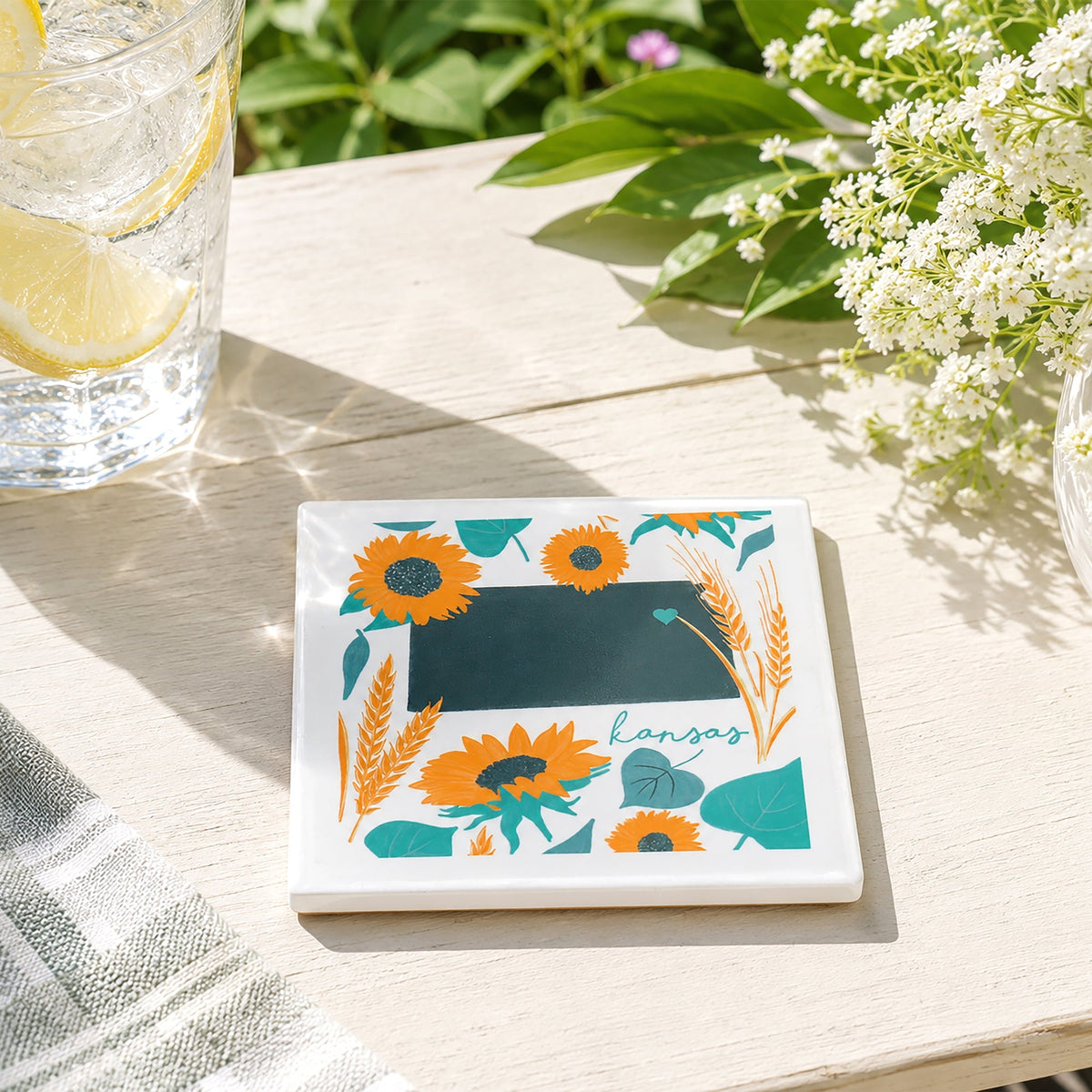 Kansas - Ceramic Coaster