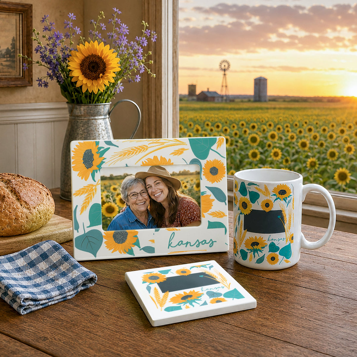 Kansas - Ceramic Coaster