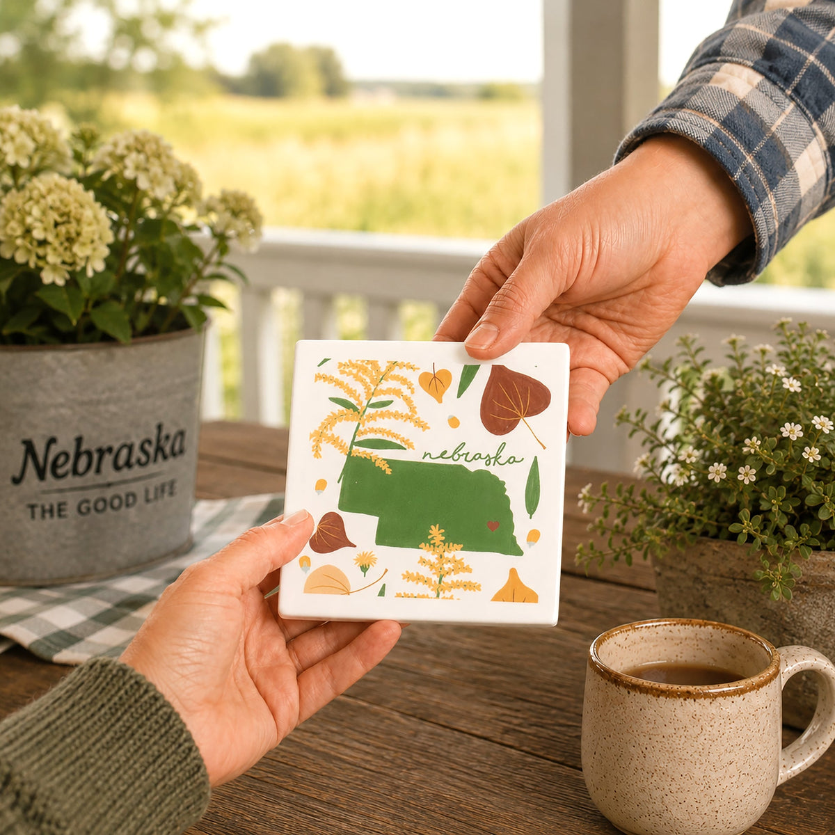 Nebraska - Ceramic Coaster