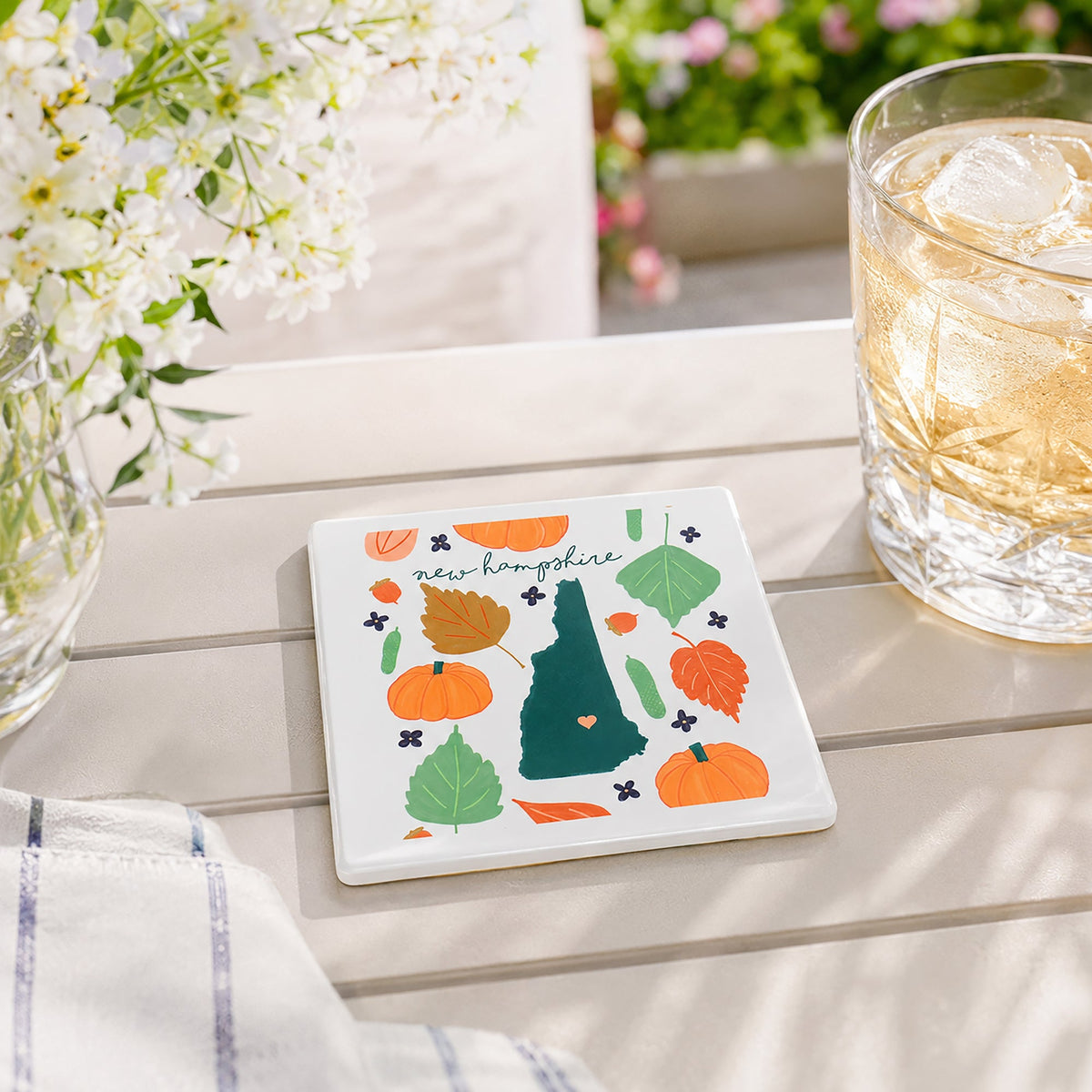 New Hampshire - Ceramic Coaster