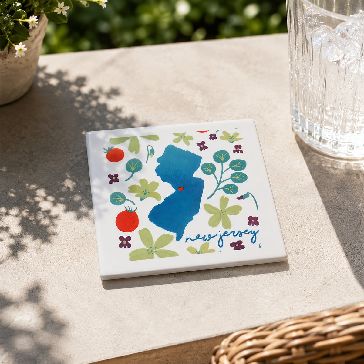 New Jersey - Ceramic Coaster