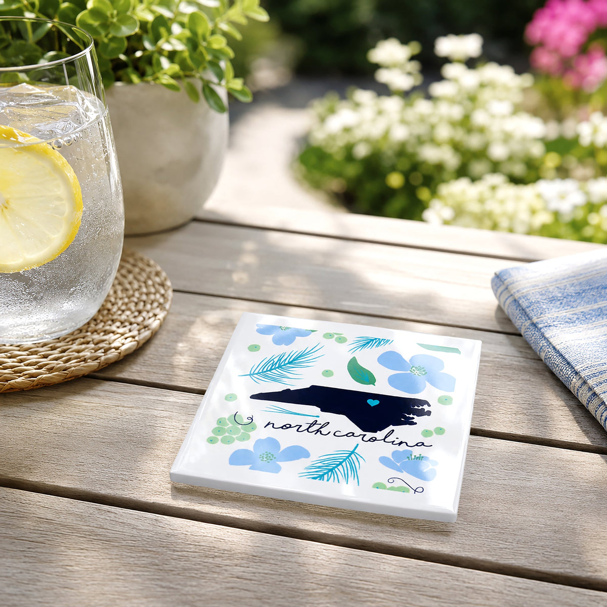 North Carolina - Ceramic Coaster