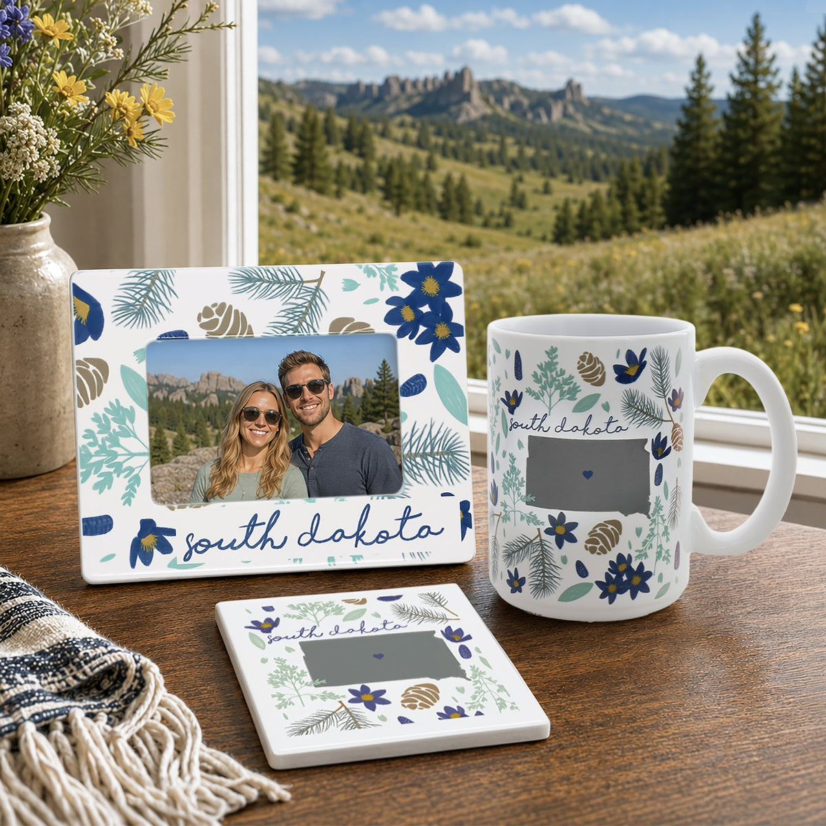 South Dakota - Ceramic Coaster