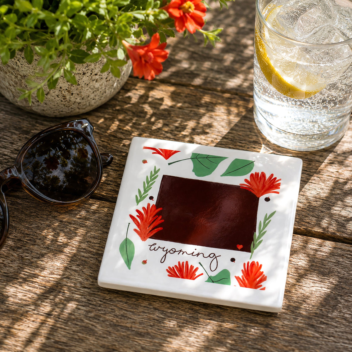Wyoming - Ceramic Coaster