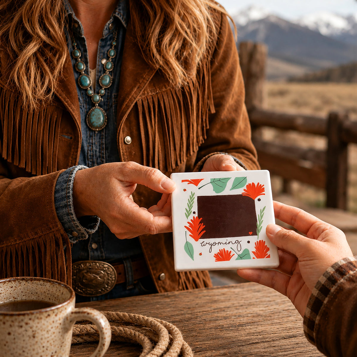 Wyoming - Ceramic Coaster