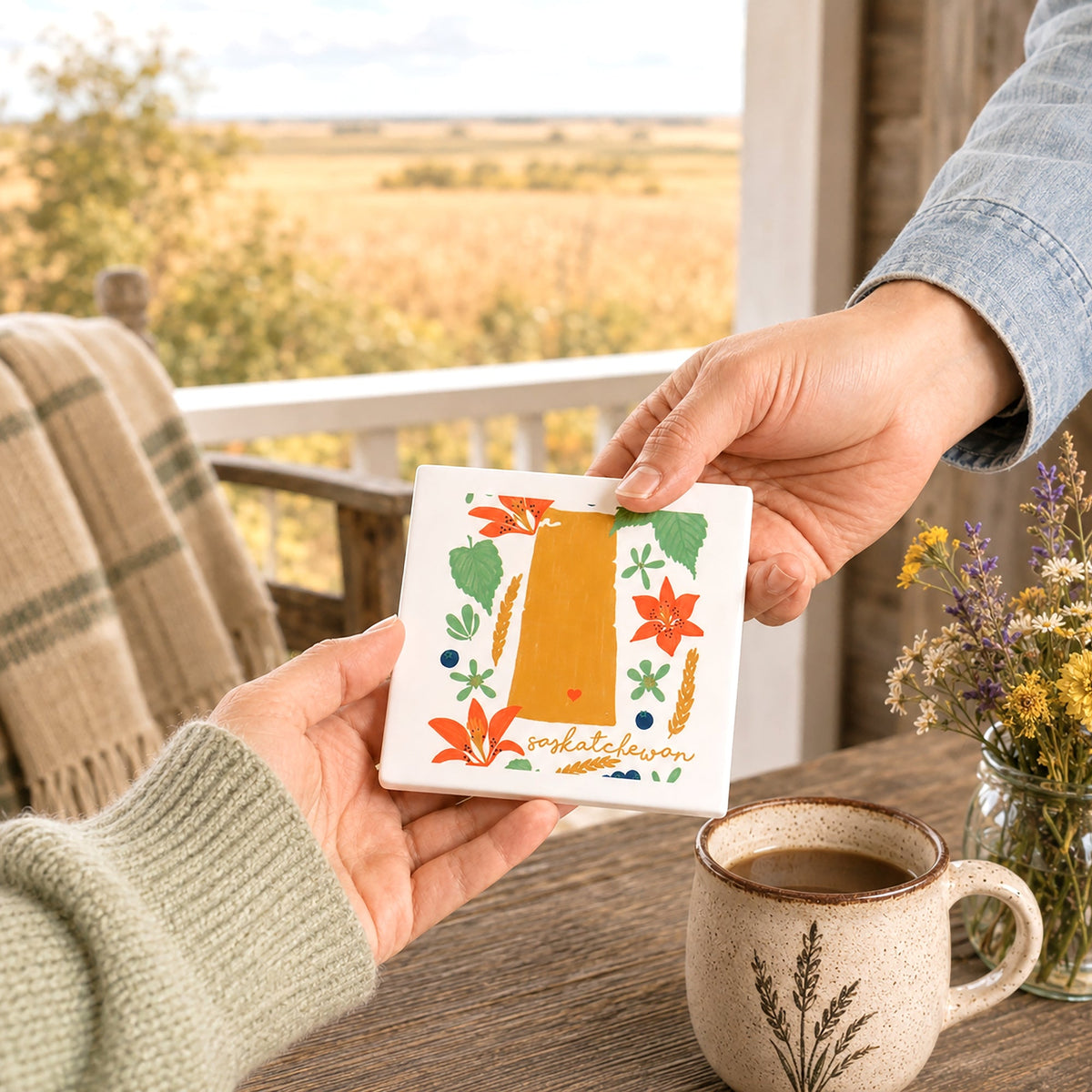 Saskatchewan - Ceramic Coaster