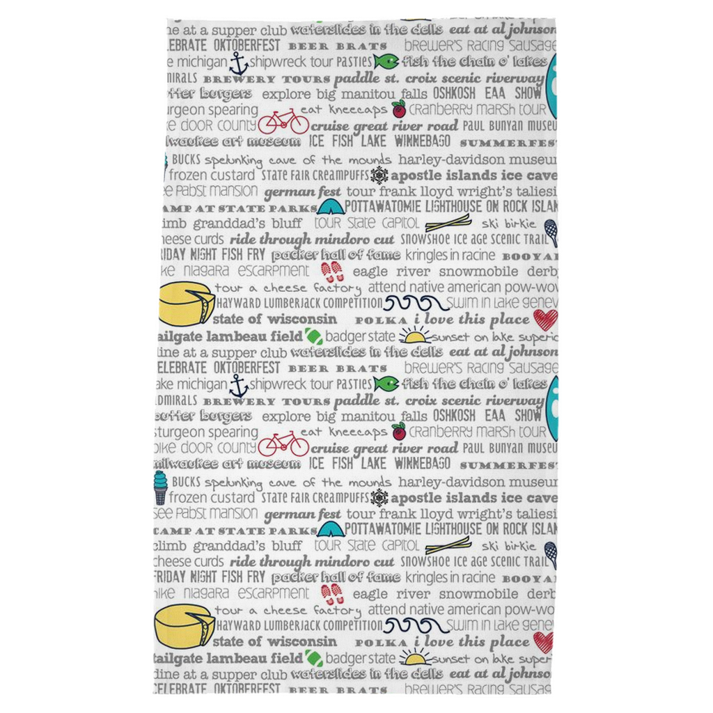 Tea Towel - Wisconsin Bucket List