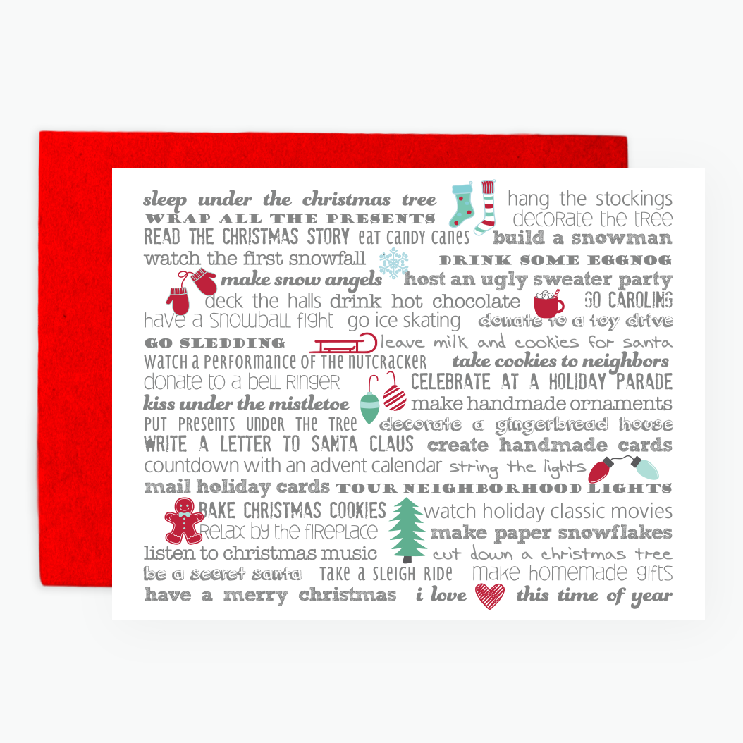 Greeting Card - Christmas Bucket List