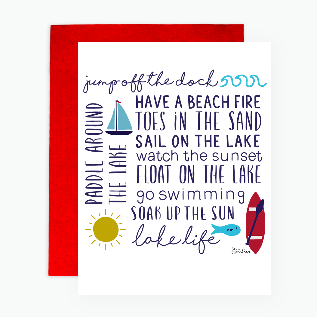 Greeting Card - Lake Life