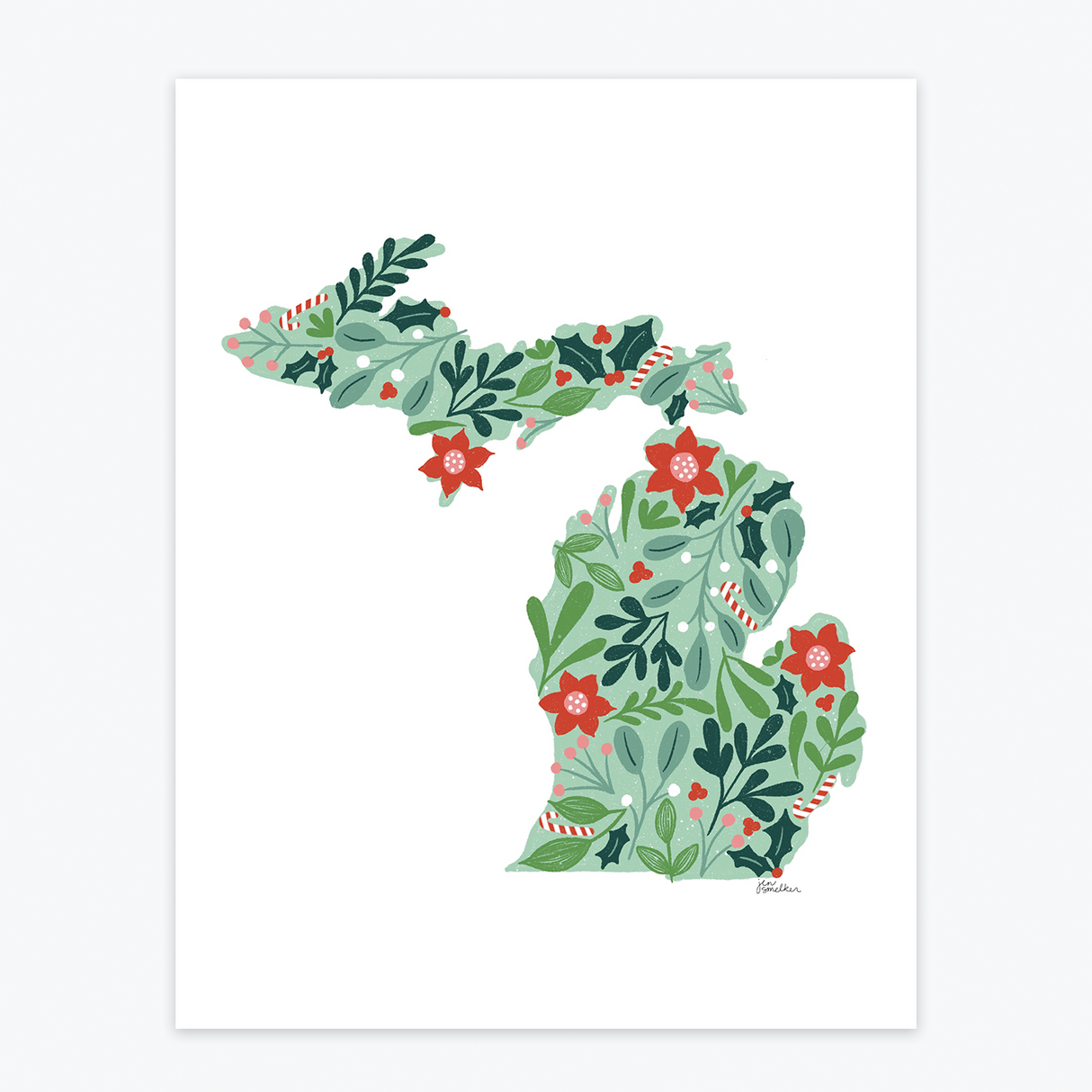 Art Print - Michigan Christmas