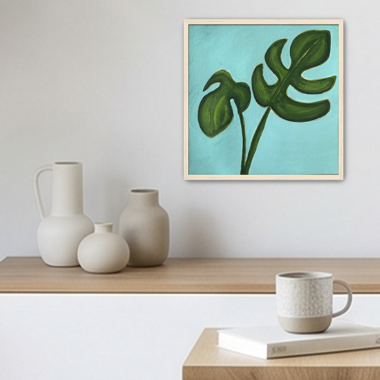 Framed Art Print - Emerald Philodendron mockup