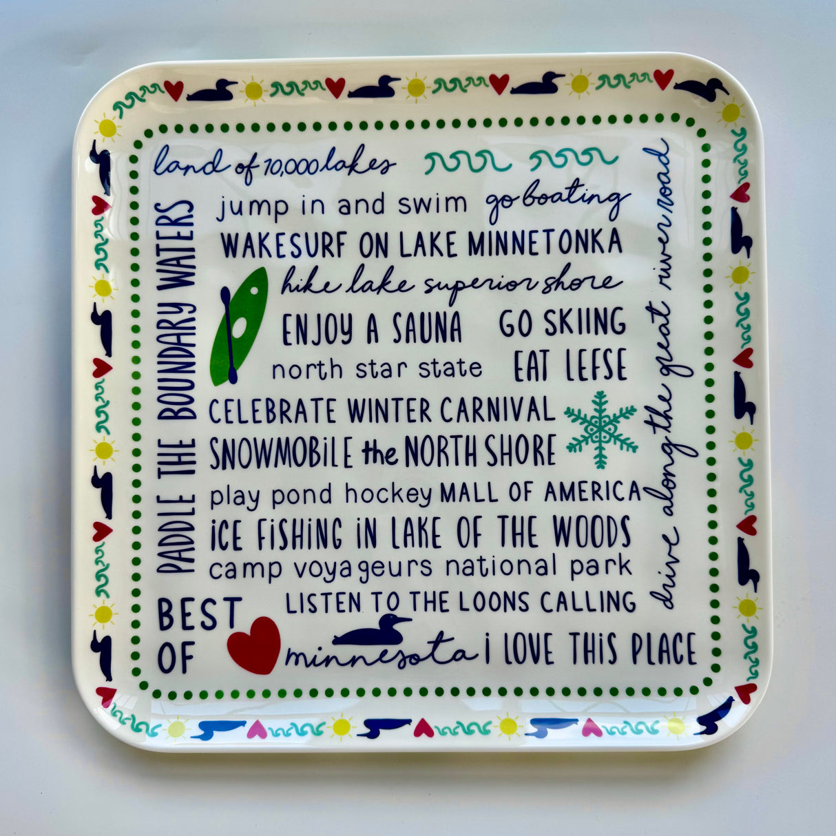 Minnesota States in Bloom - Melamine Tray