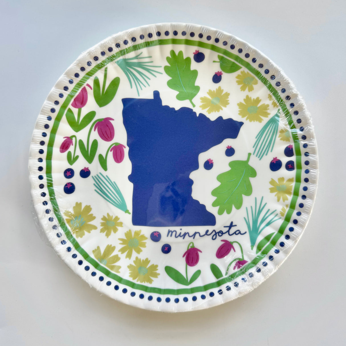 Minnesota States in Bloom - Set of 4 Melamine Plates