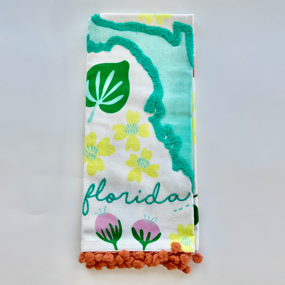 Florida States in Bloom - Tea Towel
