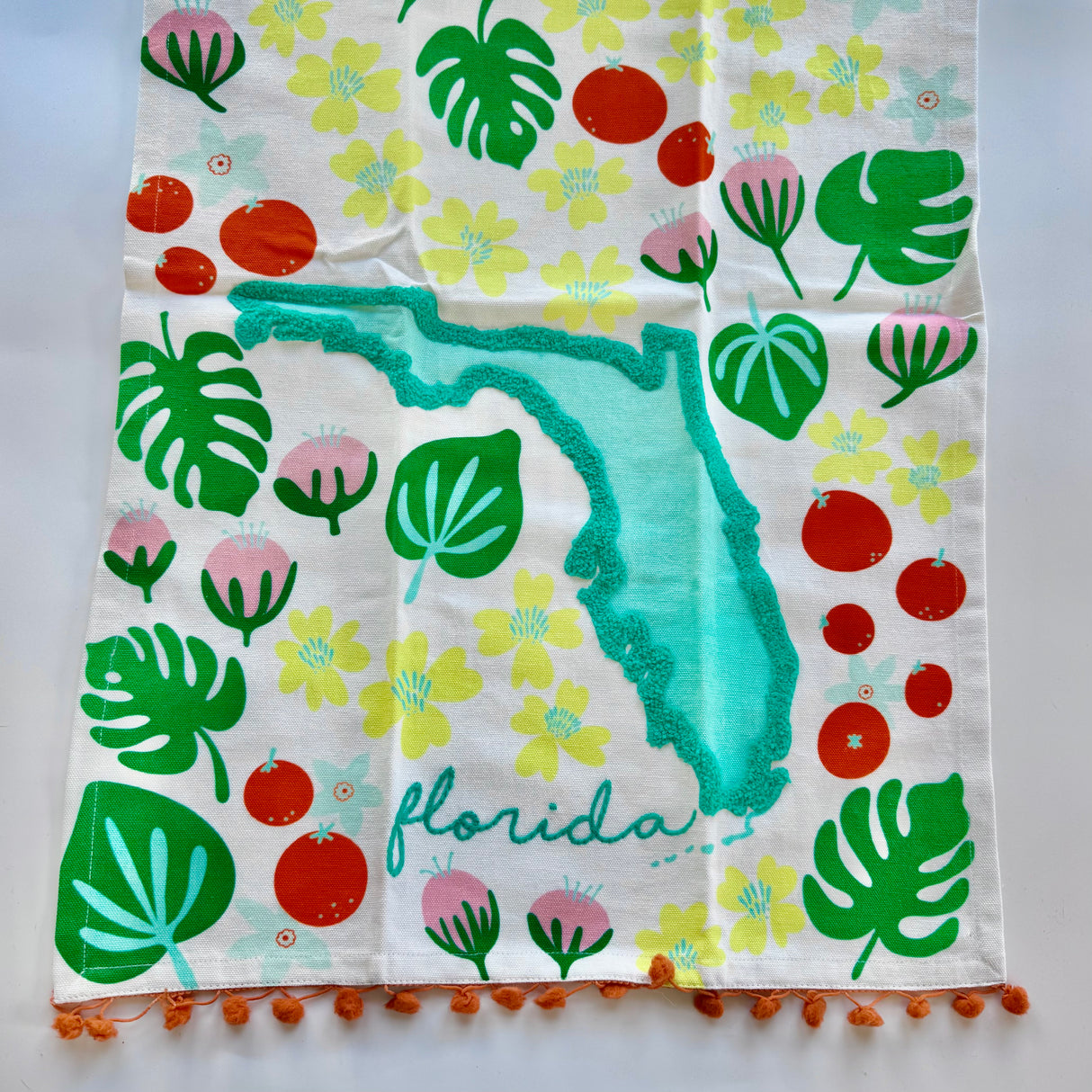 Florida States in Bloom - Tea Towel
