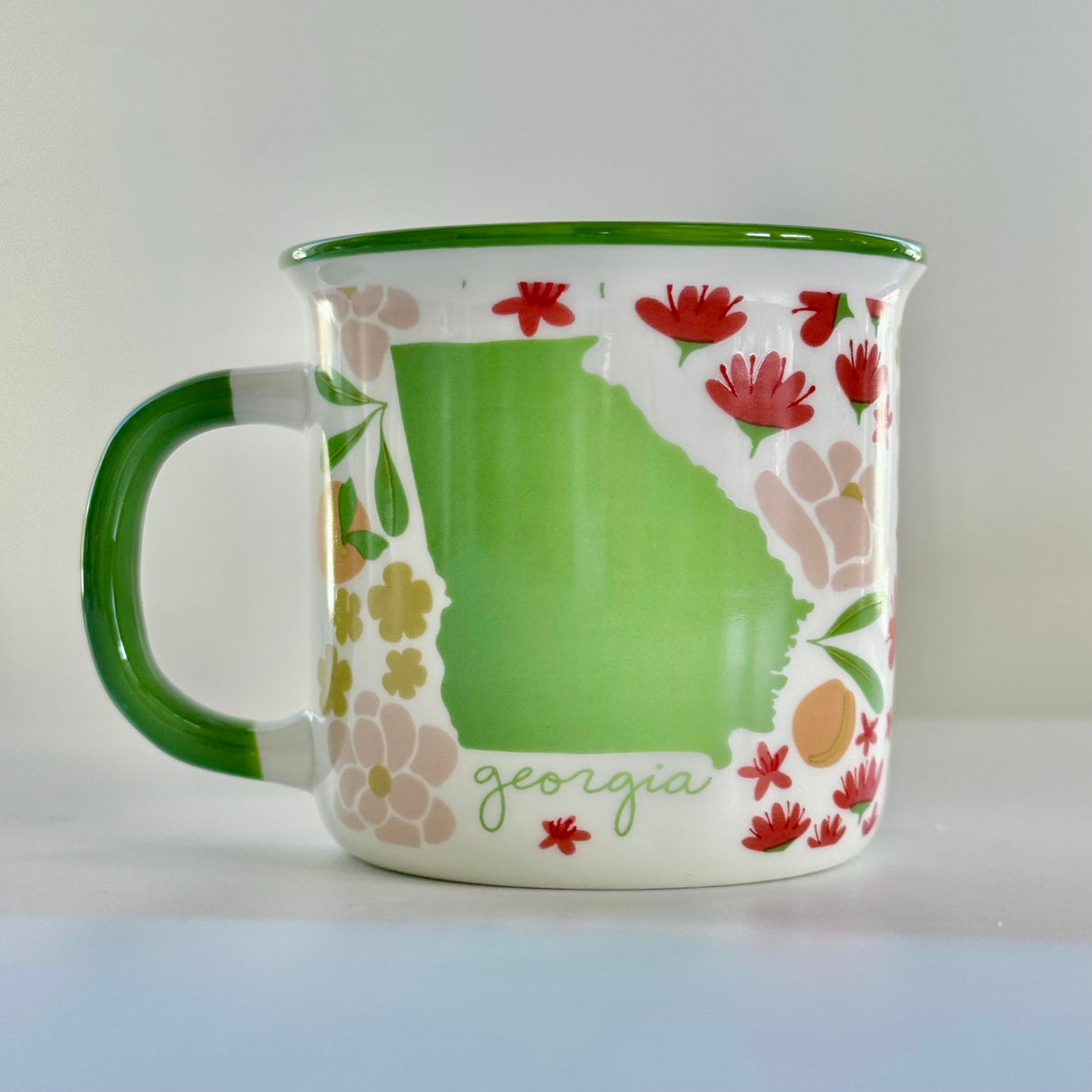 Georgia States in Bloom - Ceramic Mug