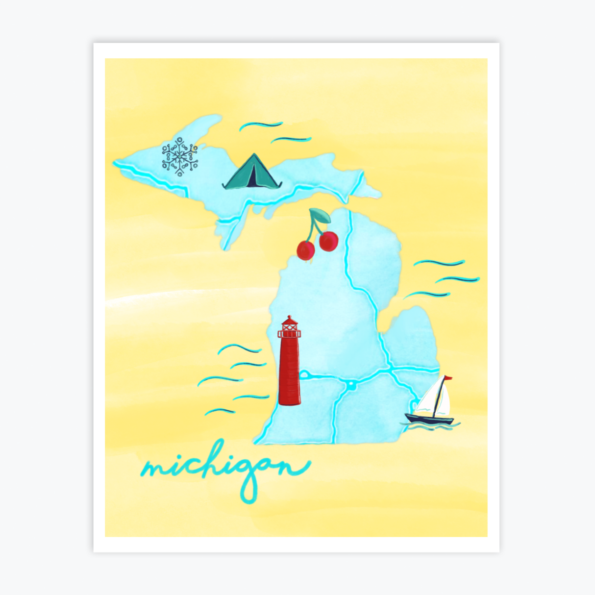 Art Print - Michigan See America