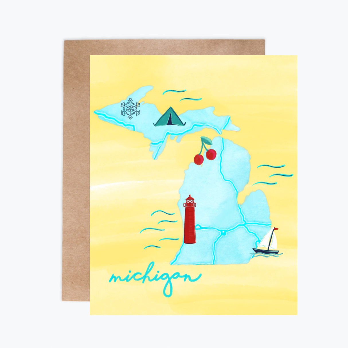 Greeting Card - Michigan See America