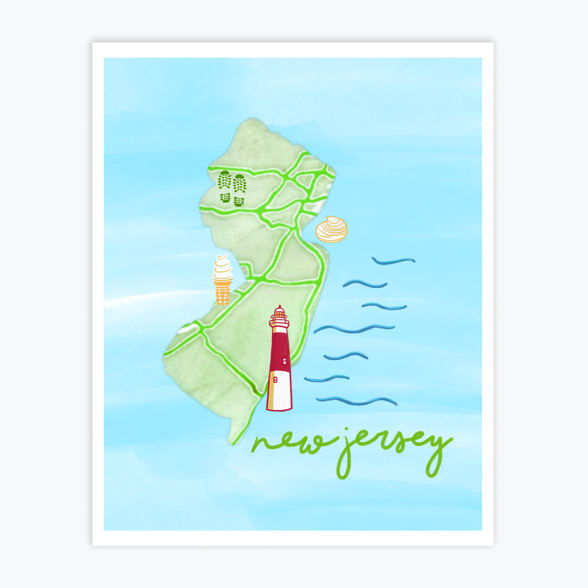Art Print - New Jersey See America