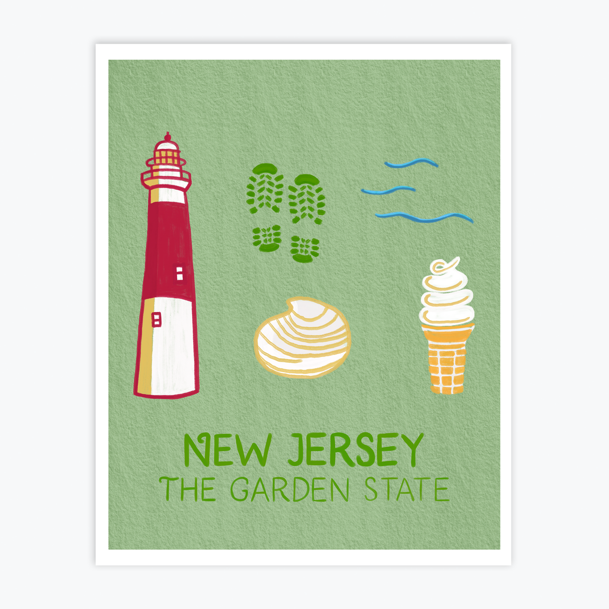 Art Print - New Jersey Landmarks