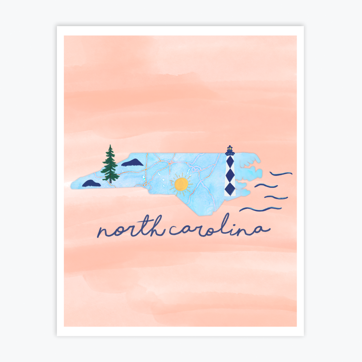 Art Print - North Carolina See America