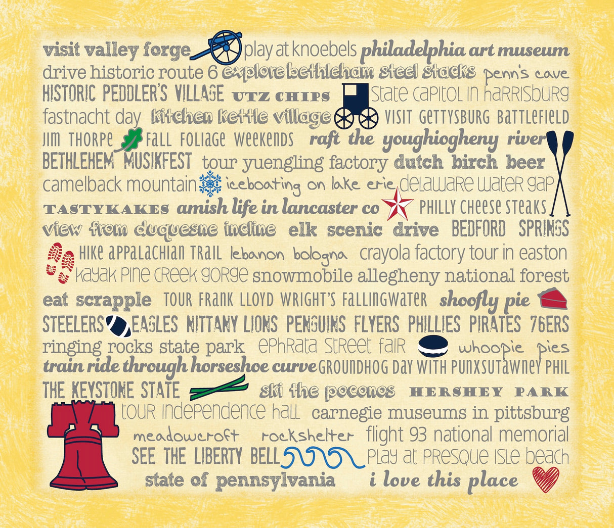 Greeting Card - Pennsylvania Bucket List