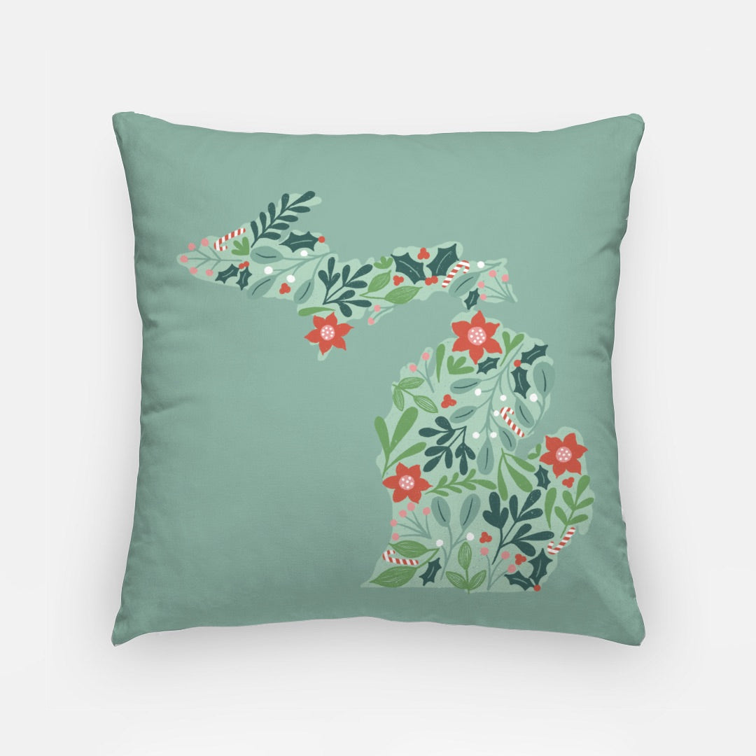 Pillow Case 18 Inch - Michigan Christmas