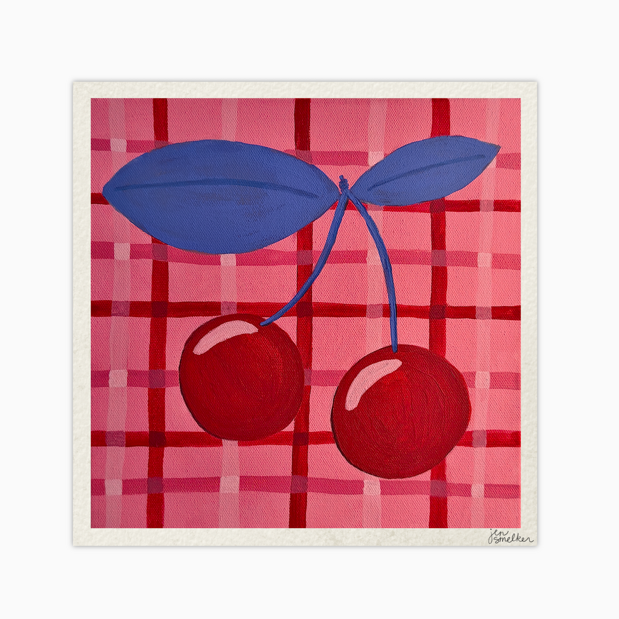 Mini Print - 6" x 6" Painted Cherries