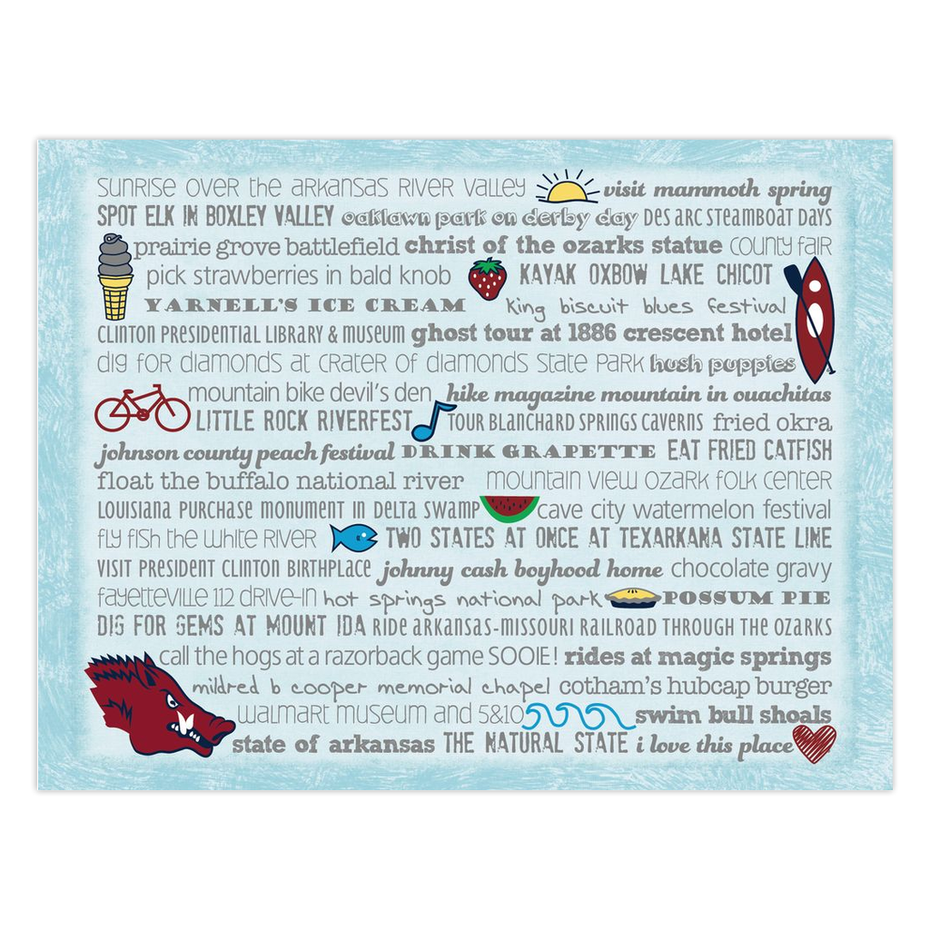 Notecards - Set of 10 Arkansas Bucket List