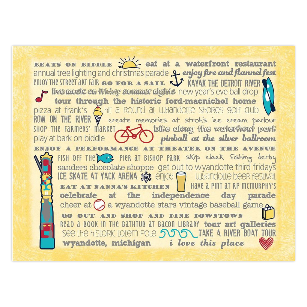 Notecards - Set of 10 Wyandotte Bucket List