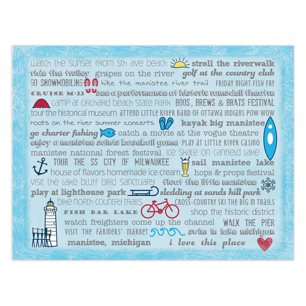 Notecards - Set of 10 Manistee Bucket List