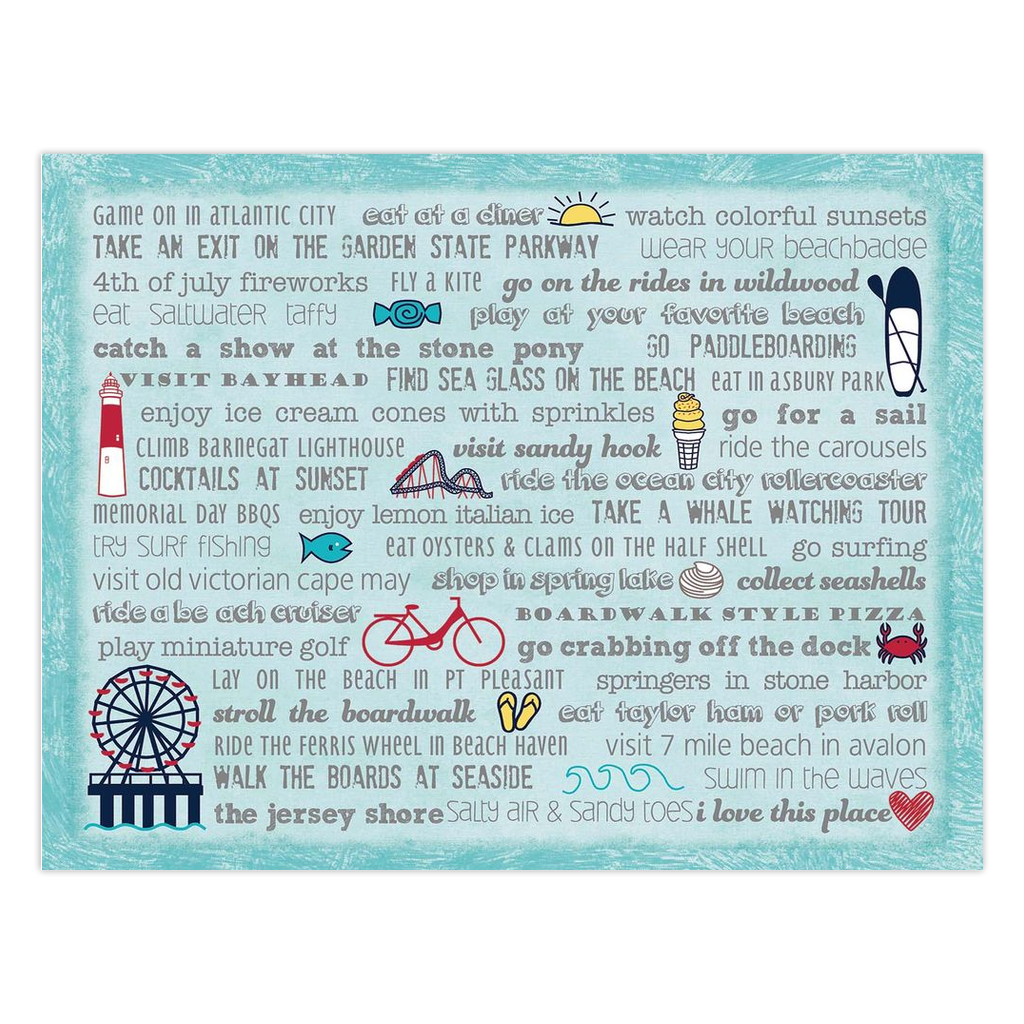 Notecards - Set of 10 Jersey Shore Bucket List