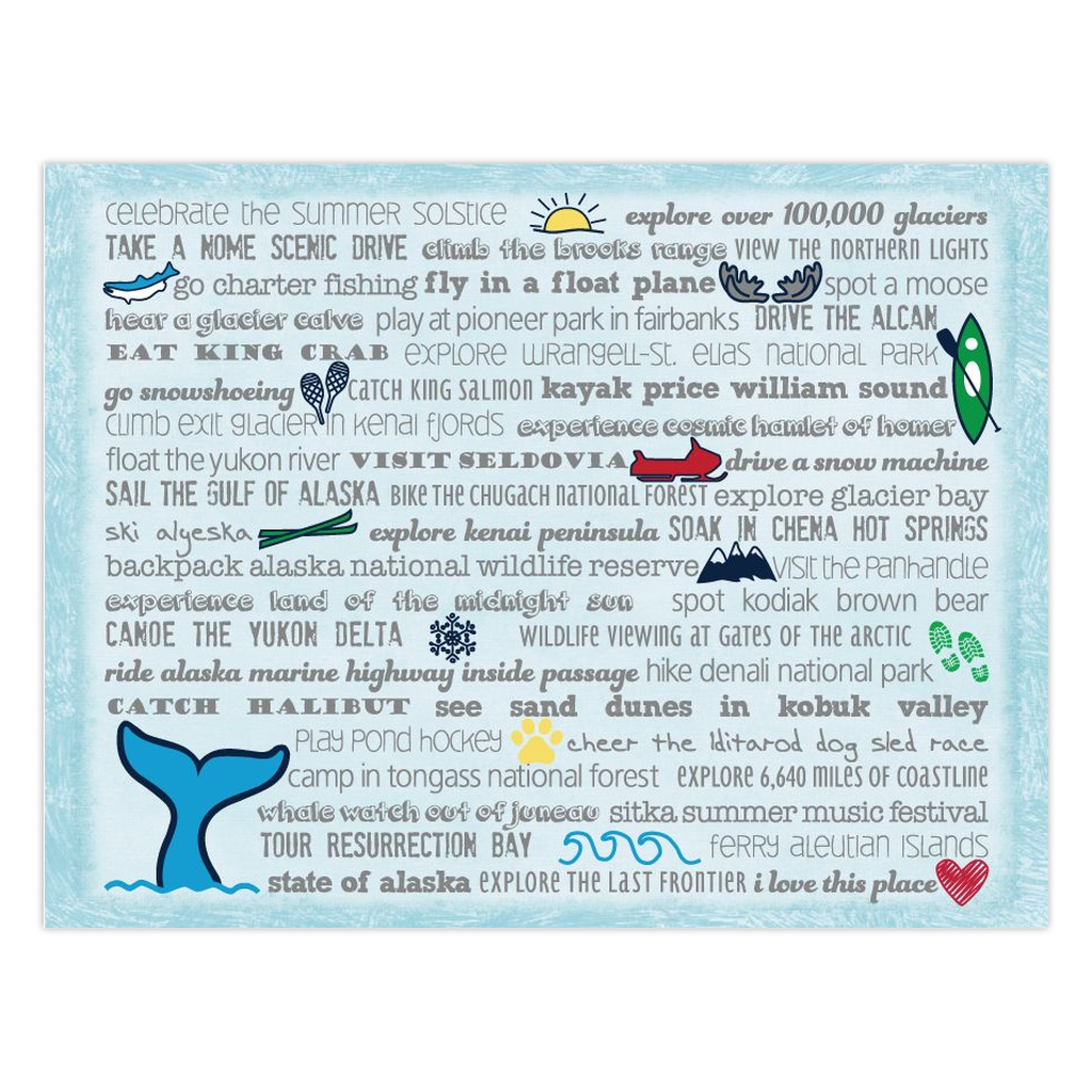 Notecards - Set of 10 Alaska Bucket List