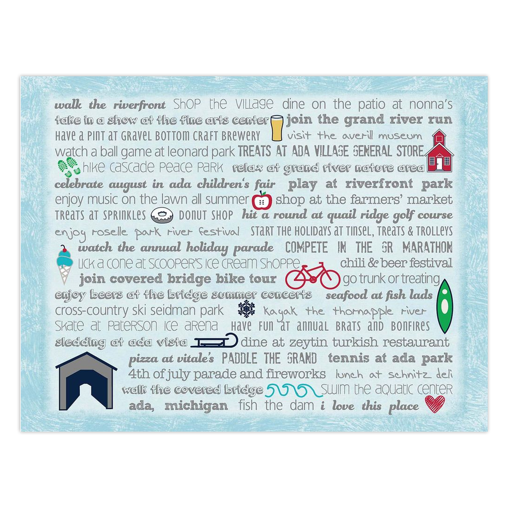 Notecards - Set of 10 Ada Bucket List