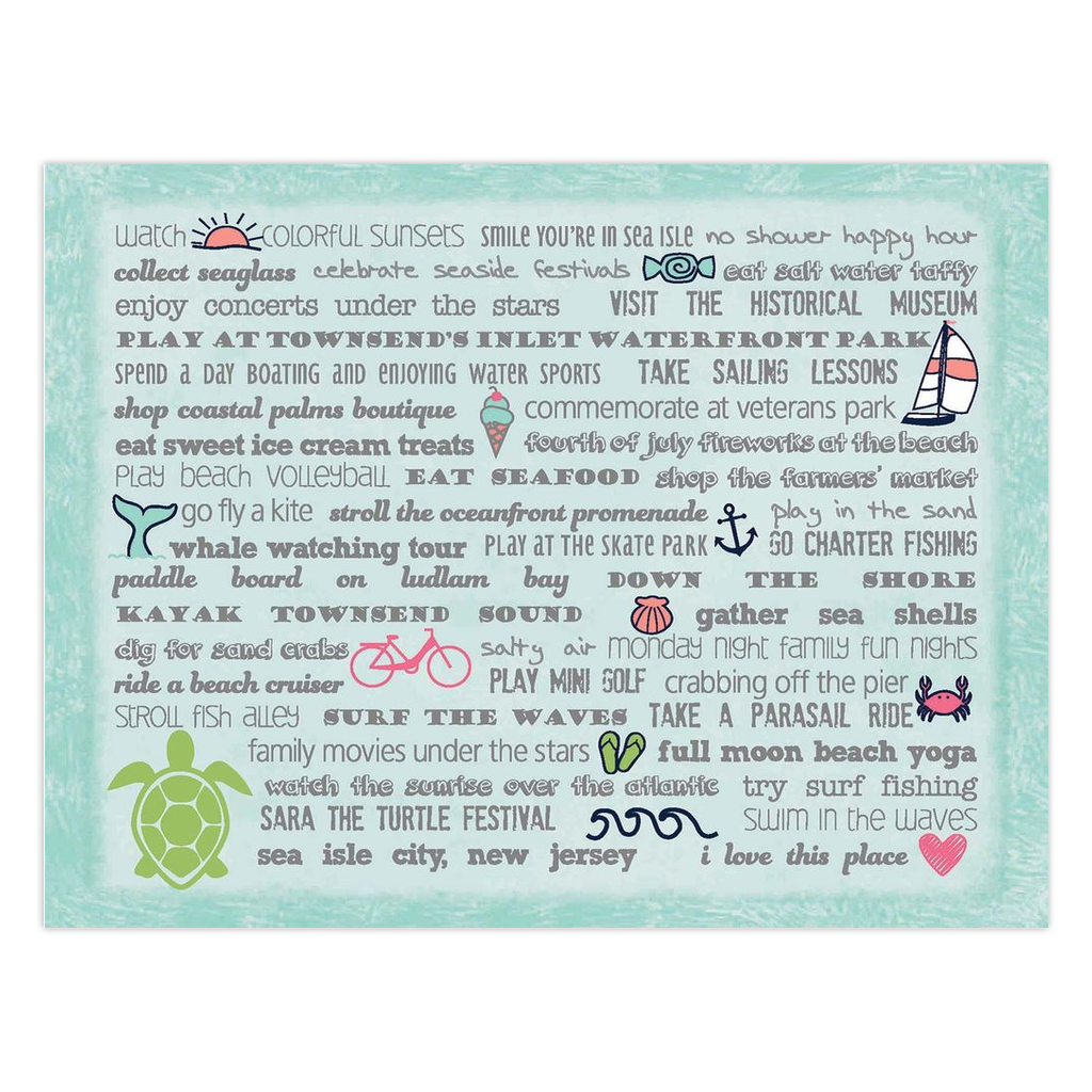 Notecards - Set of 10 Sea Isle City Bucket List