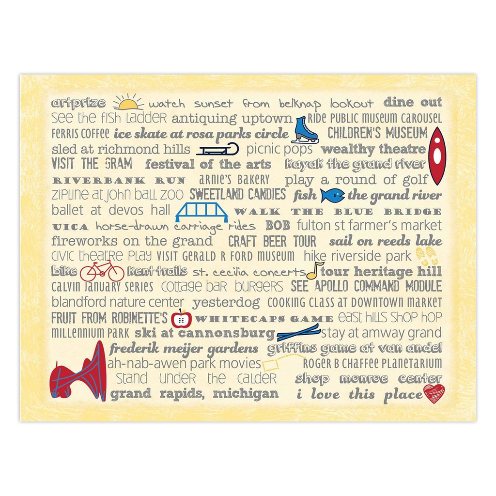 Notecards - Set of 10 Grand Rapids Bucket List