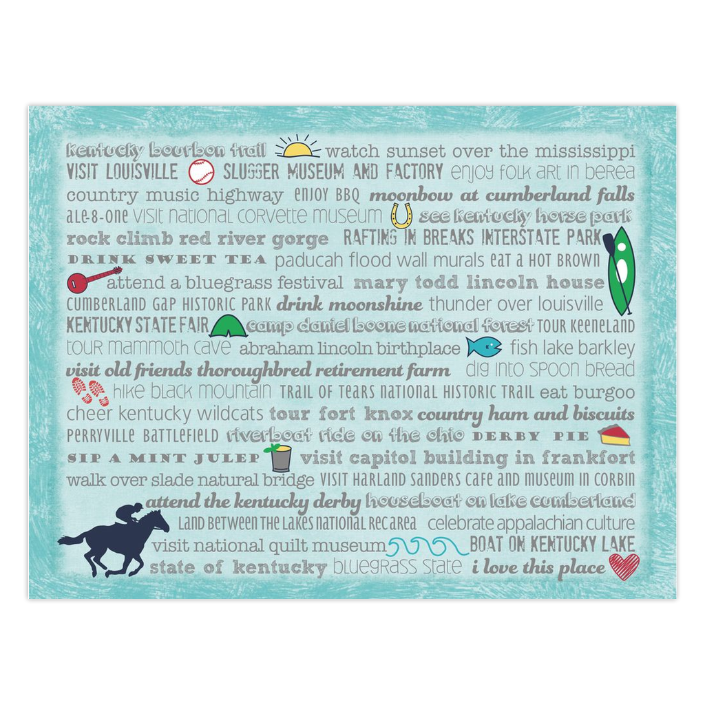Notecards - Set of 10 Kentucky Bucket List