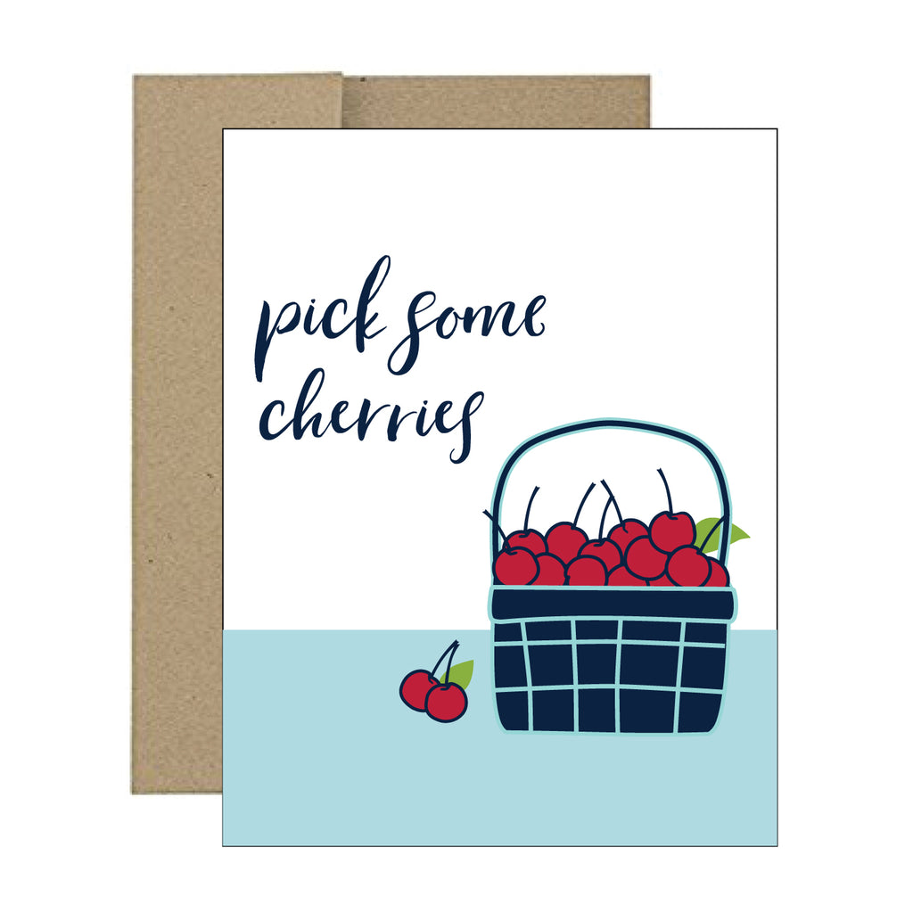 Greeting Card - Pick Some Cherries - Tandem For Two