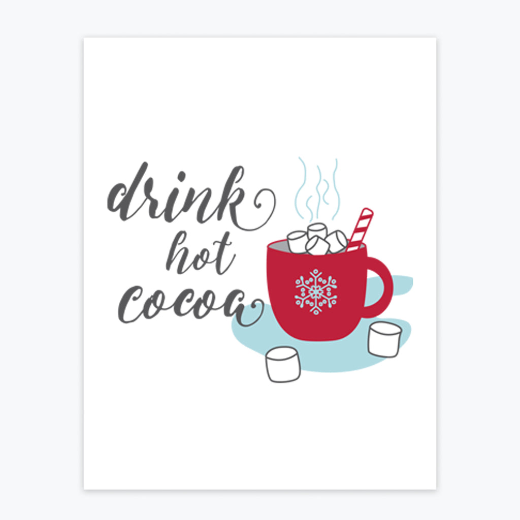 Art Print - Drink Hot Cocoa - Tandem For Two