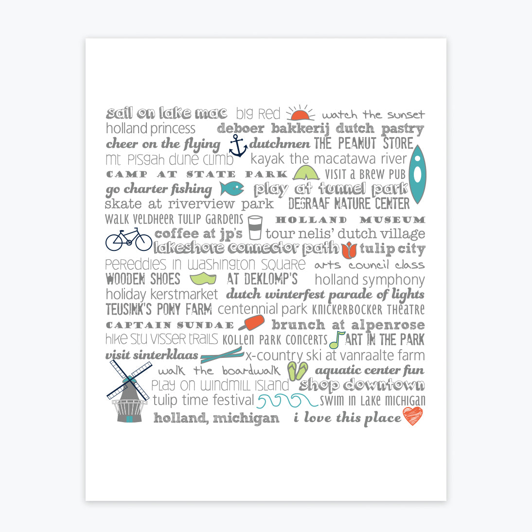 Art Print - Holland Bucket List - Tandem For Two