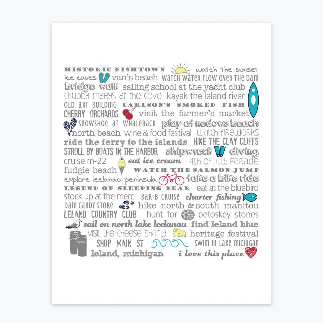 Art Print - Leland Bucket List - Tandem For Two