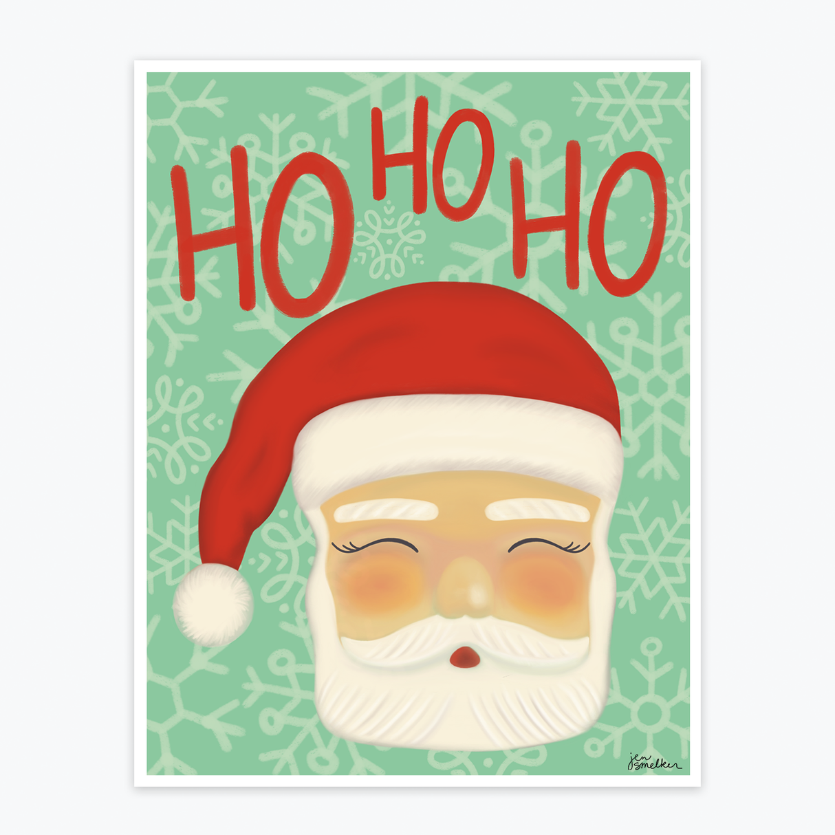 Art Print - Retro Santa